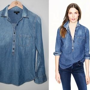 J. Crew Classic Chambray Popover Shirt